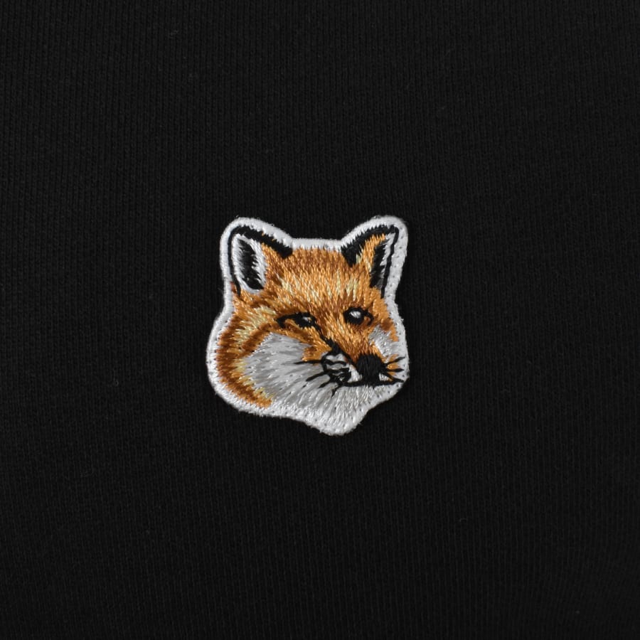 Maison Kitsune Half Zip Sweatshirt Black | Mainline Menswear